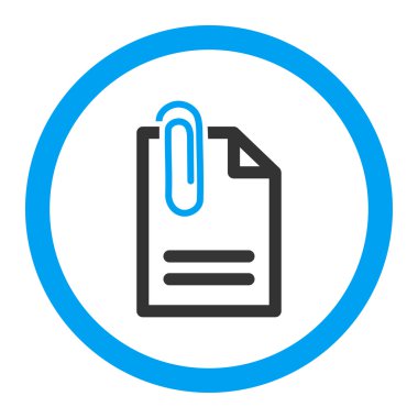 Belge yuvarlak vektör simgesi ekleme