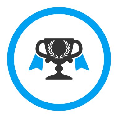 Ödülü Kupası yuvarlak vektör simgesi