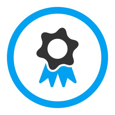 Ödülü mühür yuvarlak vektör simgesi