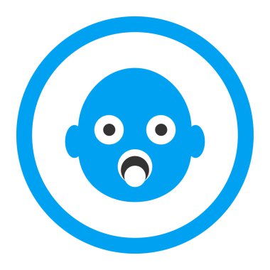 Bebek kafa vektör simge yuvarlak