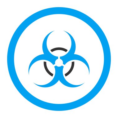 Biyolojik tehlike yuvarlak vektör simgesi