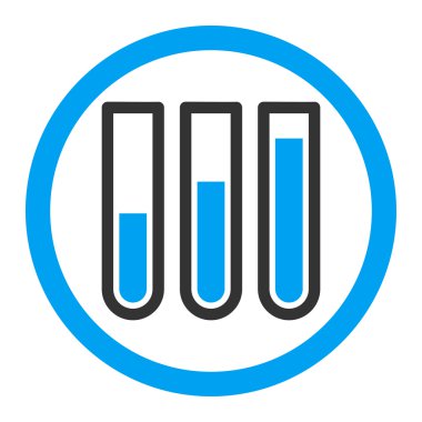 Kan analizi yuvarlak vektör simgesi