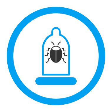 Hata koruma yuvarlak vektör simgesi