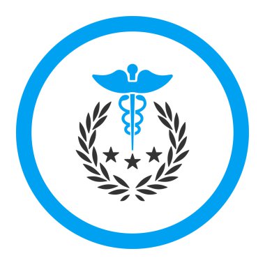 Caduceus Logo yuvarlak vektör simge