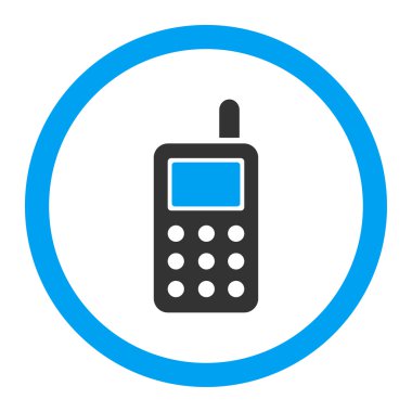 Cep telefonu yuvarlak vektör simgesi