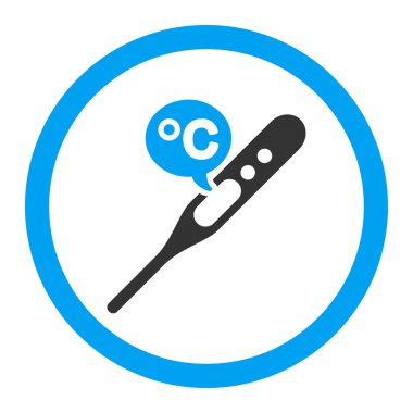 Celsius sıcaklık yuvarlak vektör simgesi