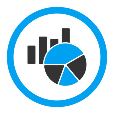 Grafikler yuvarlak vektör simgesi