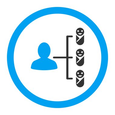 Çocuk Linkler yuvarlak vektör simgesi