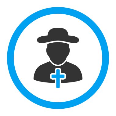 Rahip yuvarlak vektör simgesi