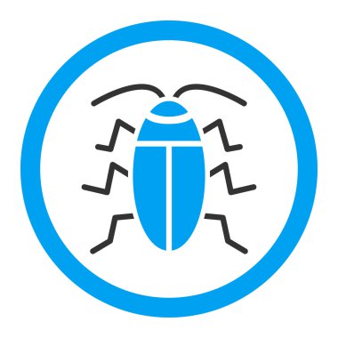 Hamam böceği yuvarlak vektör simgesi