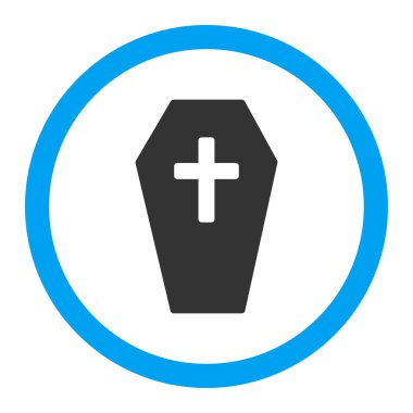 Tabut yuvarlak vektör simgesi