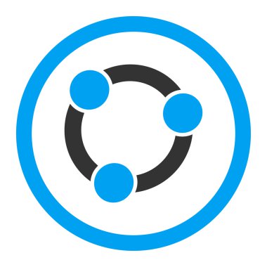 İşbirliği yuvarlak vektör simgesi