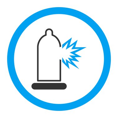 Prezervatif hasar vektör simge yuvarlak