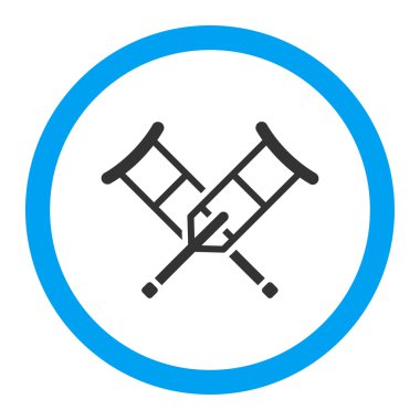 Koltuk değneği yuvarlak vektör simgesi