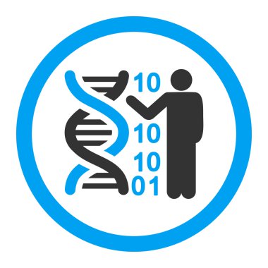 DNA kodu rapor vektör simge yuvarlak