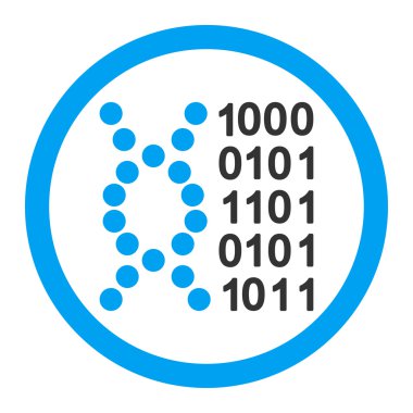 DNA kodu yuvarlak vektör simgesi