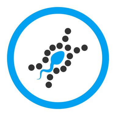 DNA çoğaltma yuvarlak vektör simgesi