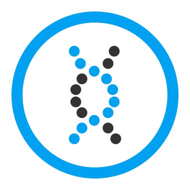 DNA sarmal yuvarlak vektör simgesi