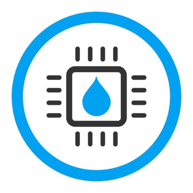 Analiz çip yuvarlak vektör simge damla