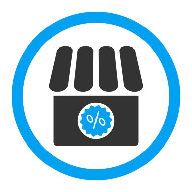 Eczane satış yuvarlak vektör simgesi