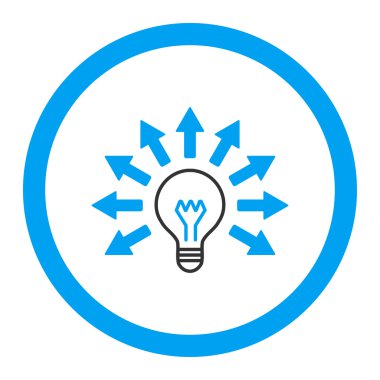 Elektrik ışığı yuvarlak vektör simgesi