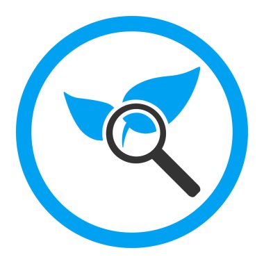 Doğal ilaçlar yuvarlak vektör simge keşfetmek