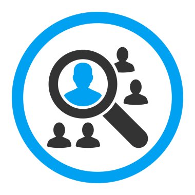 Hastalar yuvarlak vektör simge keşfetmek