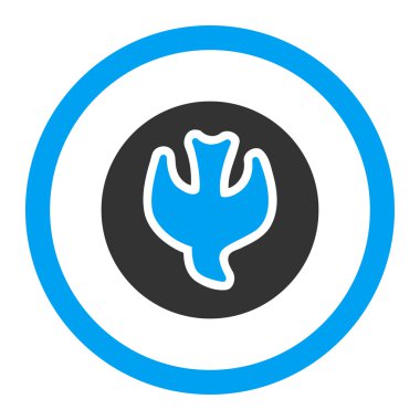 Düşen ruh yuvarlak vektör simgesi