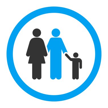 Aile yuvarlak vektör simgesi