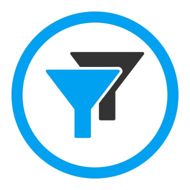 Filtreleri yuvarlak vektör simgesi