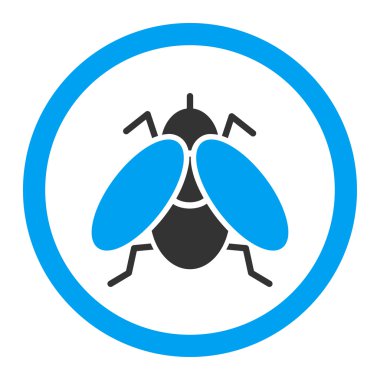 Sinek yuvarlak vektör simgesi