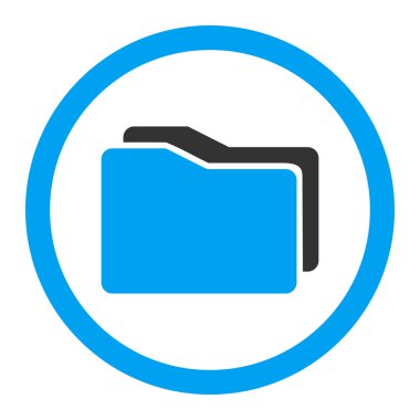 Klasörleri yuvarlak vektör simgesi