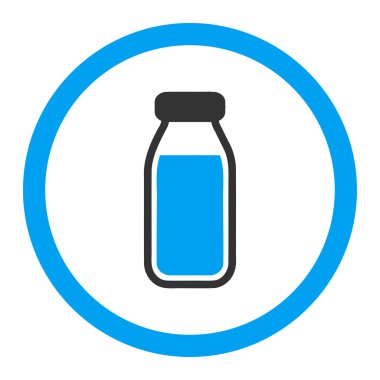 Tam şişe yuvarlak vektör simgesi