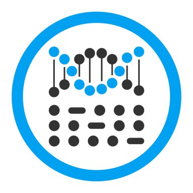 Genetik kod yuvarlak vektör simgesi