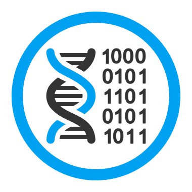 Genetik kod yuvarlak vektör simgesi