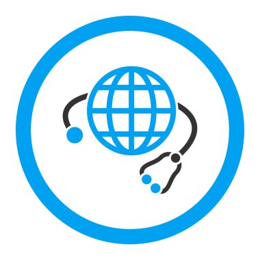 Genel tıp yuvarlak vektör simgesi