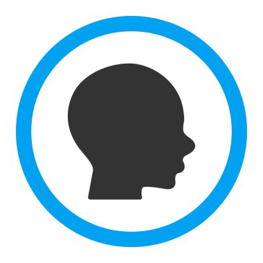 Kafa yuvarlak vektör simgesi