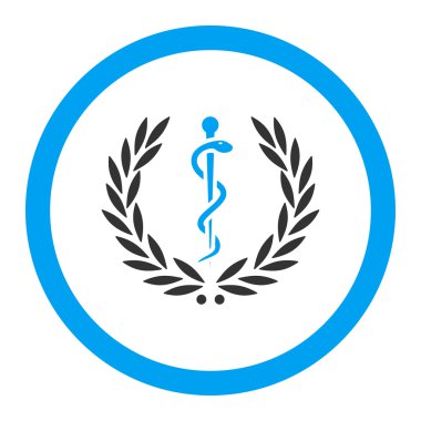 Sağlığa bakım amblemi vektör simge yuvarlak