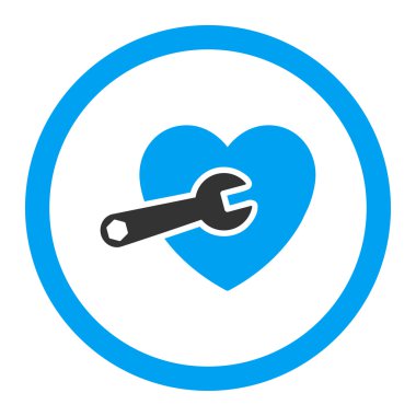 Kalp ameliyatı yuvarlak vektör simgesi