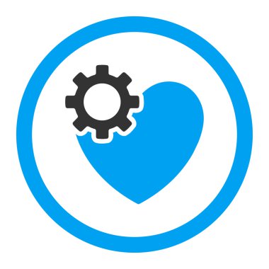 Kalp ameliyatı yuvarlak vektör simgesi