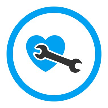 Kalp ameliyatı yuvarlak vektör simgesi