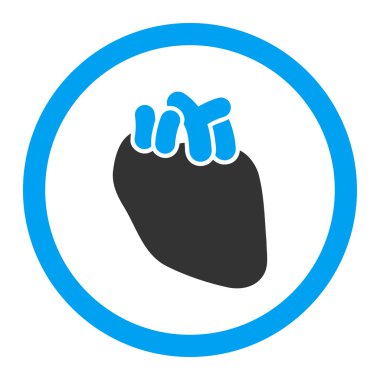 Kalp yuvarlak vektör simgesi