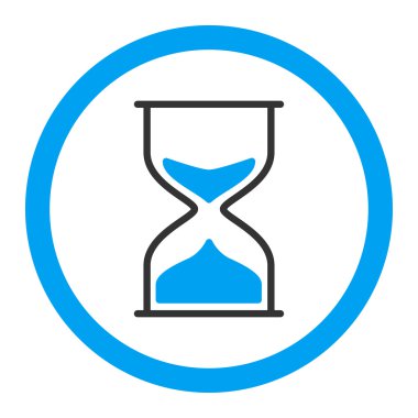 Kum saati yuvarlak vektör simgesi