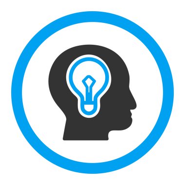 Fikir yuvarlak vektör simgesi