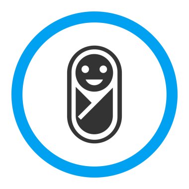 Bebek yuvarlak vektör simgesi