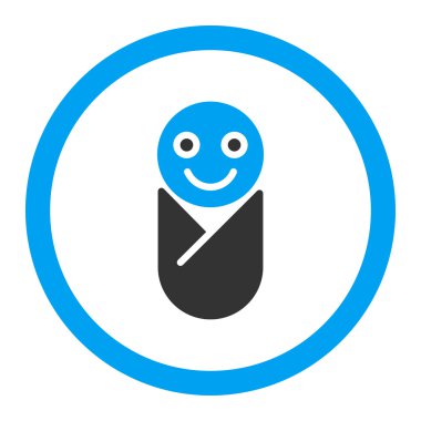 Bebek yuvarlak vektör simgesi