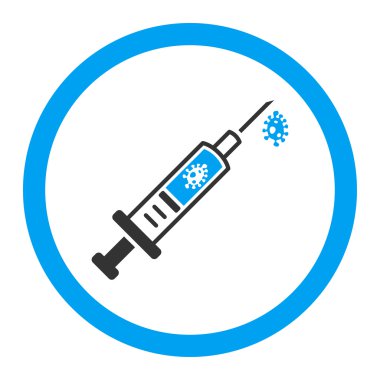 Enfeksiyon enjeksiyon yuvarlak vektör simgesi