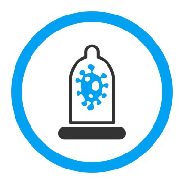 Enfeksiyon koruma yuvarlak vektör simgesi