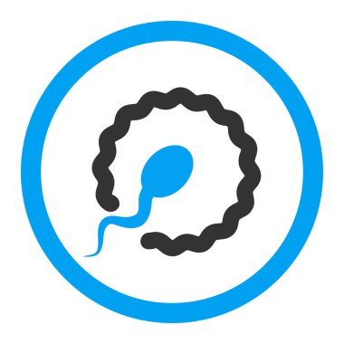 Döllenme yuvarlak vektör simgesi