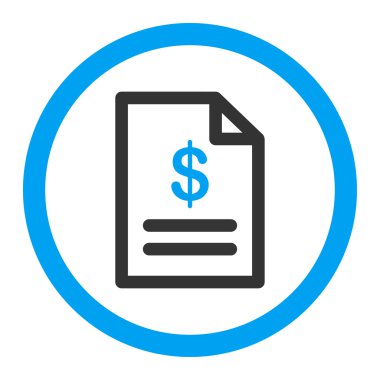 Fatura yuvarlak vektör simgesi